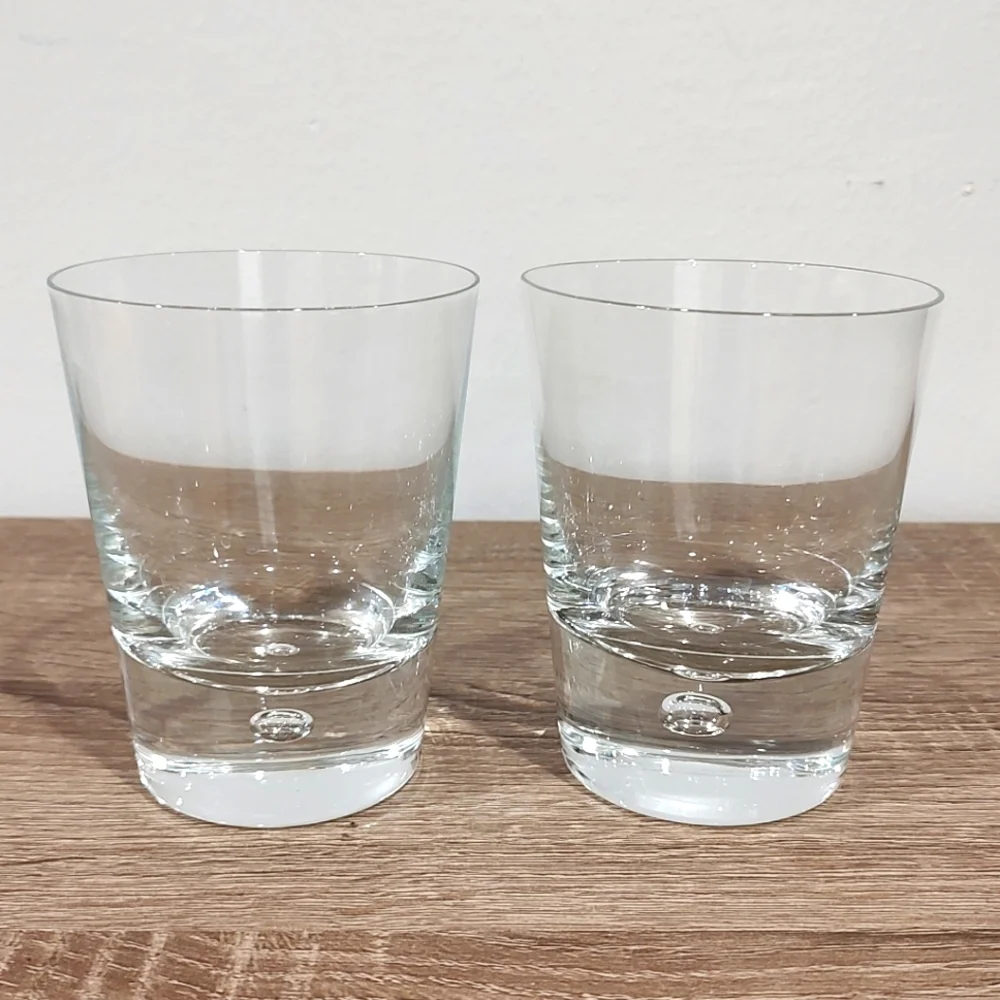 Crate&Barrel Transparent Glass Tumblers, Whiskey Glass, set of 2